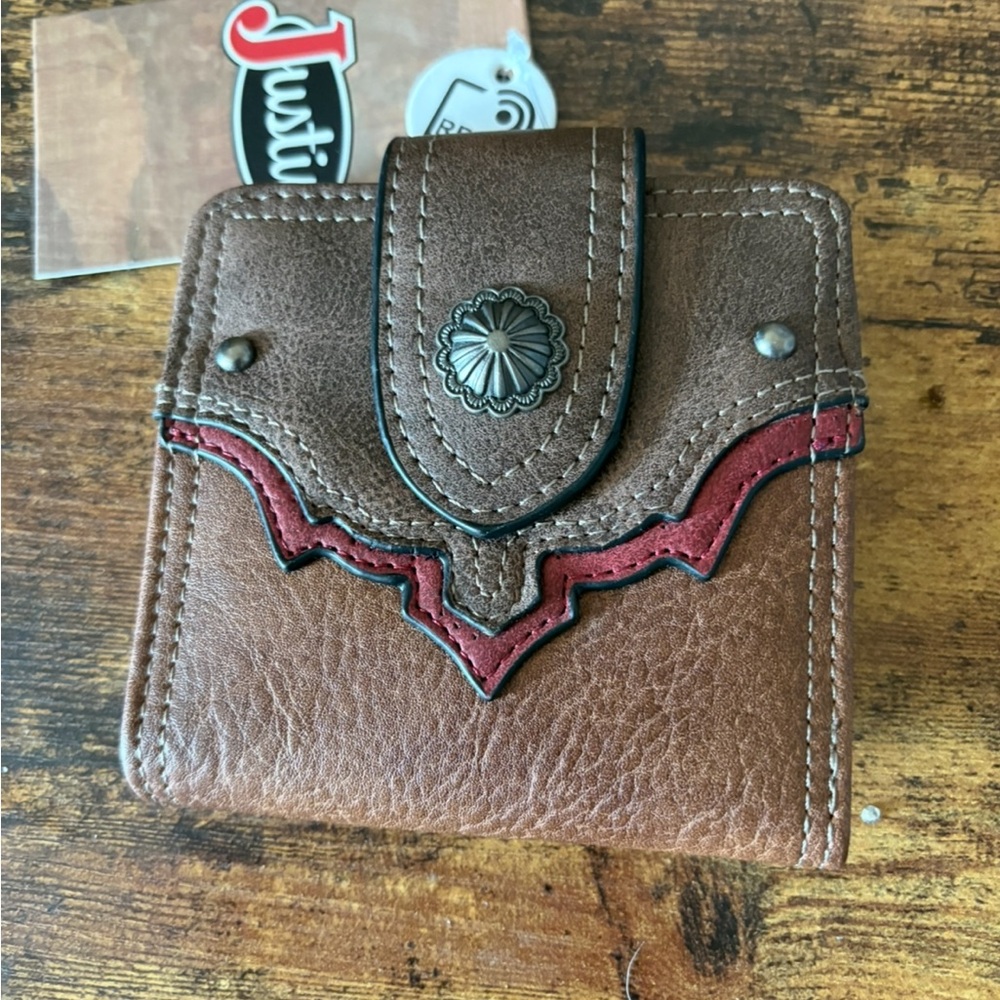 Justin Boots Brown Leather Wallet